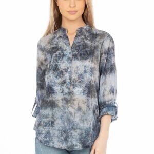 Vintage Goa Tie Dye Tunic with Floral Embroidery - Size S